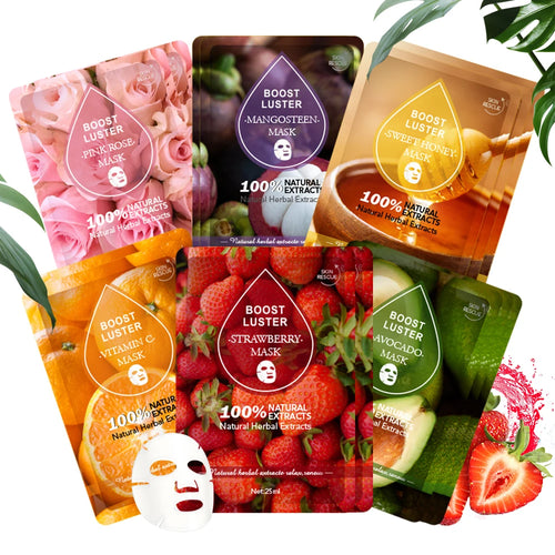 Whitening Moisturizing Hydration Facial Mask with Vitamin C Hyaluronic Acid Anti-Wrinkle Face Skin Care Korean Cosmetics